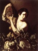 SALINI, Tommaso Boy with a Flask and Cabbages oil painting on canvas